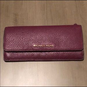 Michael Kors Merlot Slim Bifold Leather Wallet